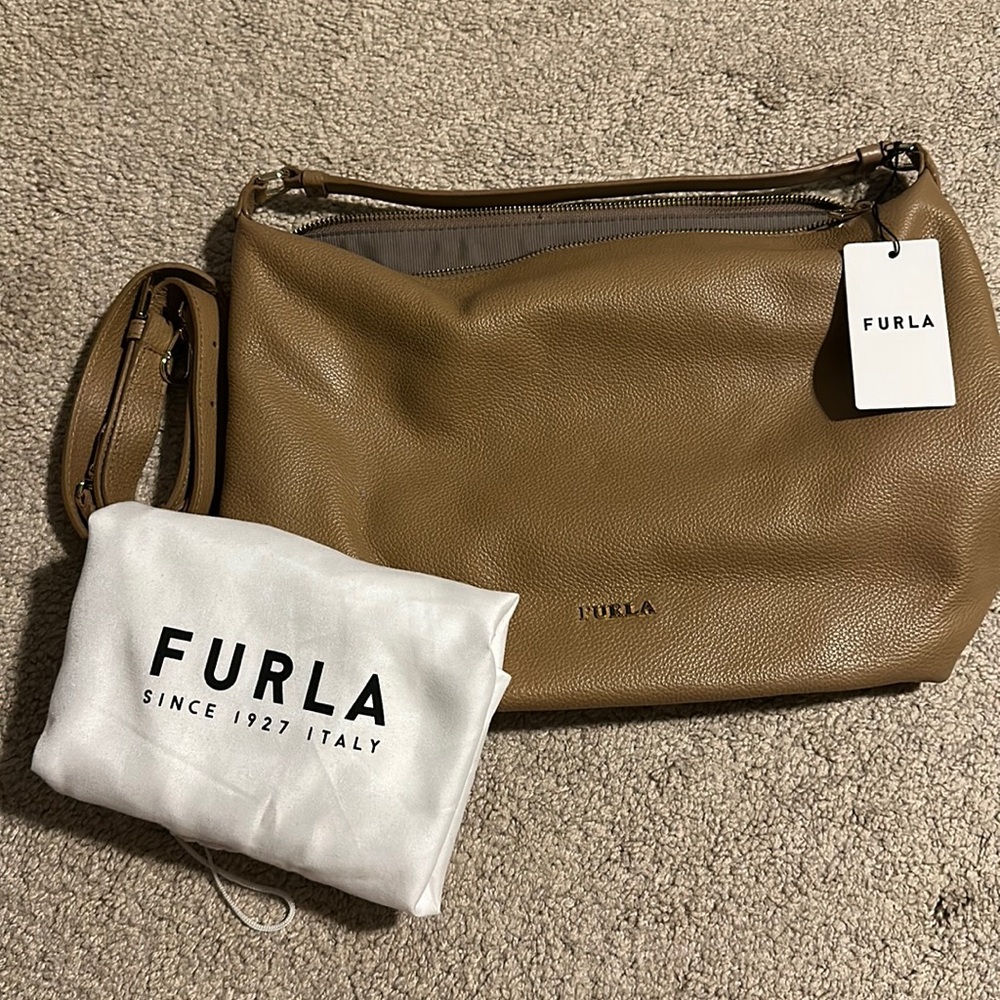 NWT Furla tan shoulder bag